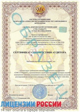 Образец сертификата соответствия аудитора Можга Сертификат ISO 13485